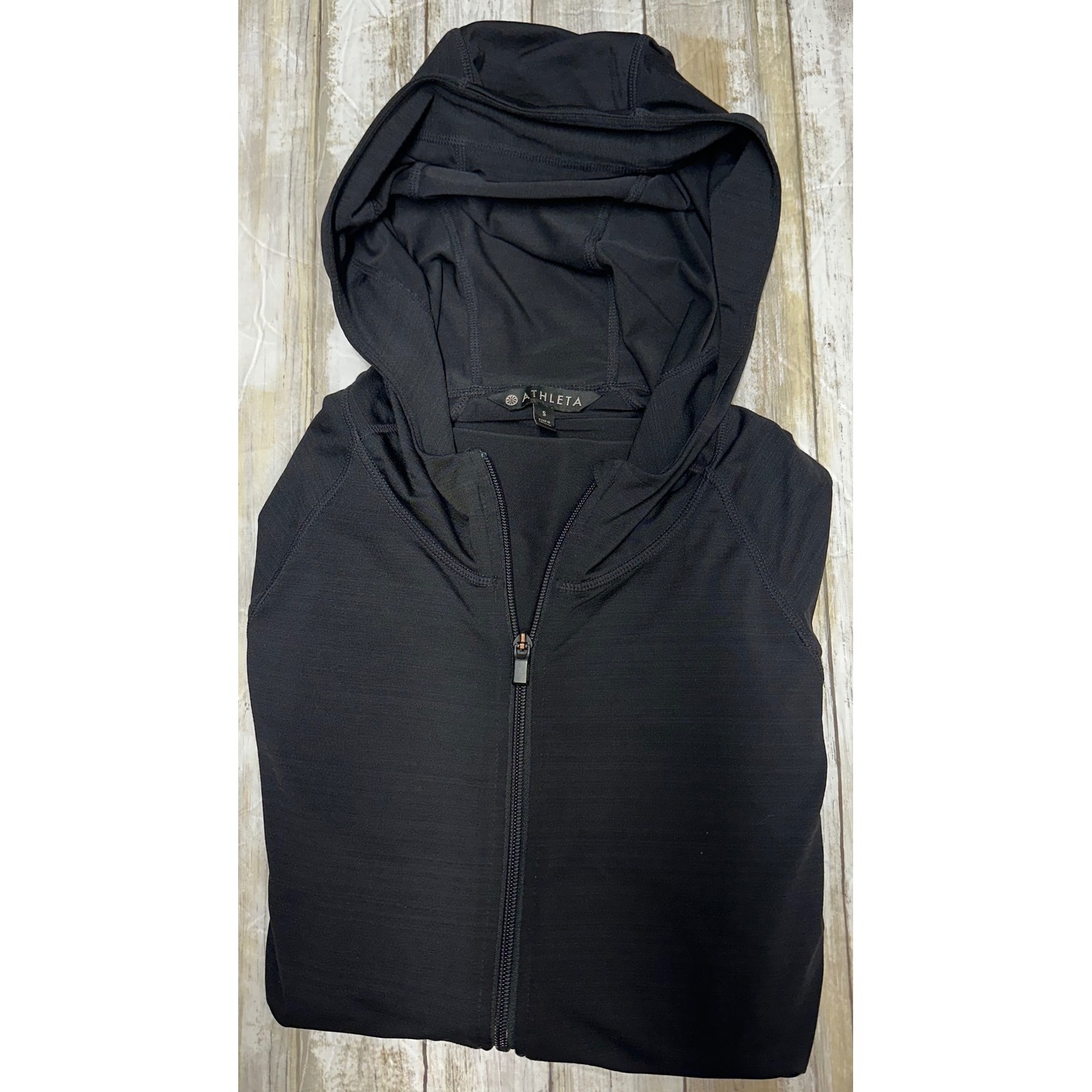 Athleta Women's Pacifica Baja Upf Lightweight Jacket Black Size Small Euc